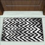 Zigzag Çizgili Desenli Dekoratif Kapı Önü Paspası No: 1013