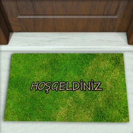 Çimen Desenli Dekoratif Kapı Önü Paspası No: 1030