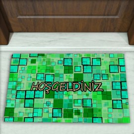 Modern Desenli Dekoratif Kapı Önü Paspası No: 1031