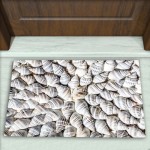 Deniz Kabuğu Desenli Dekoratif Kapı Önü Paspası No: 1035
