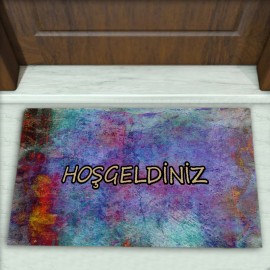 Modern Desenli Dekoratif Kapı Önü Paspası No: 1047
