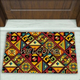 Kilim Desenli Dekoratif Kapı Önü Paspası No: 1075