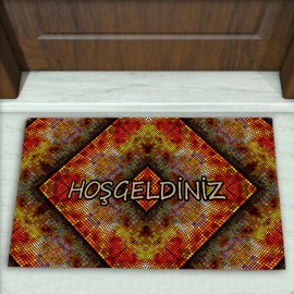 Modern Desenli Dekoratif Kapı Önü Paspası No: 1085
