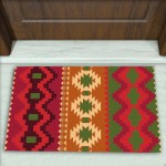 Kilim Desenli Dekoratif Kapı Önü Paspası No: 1092