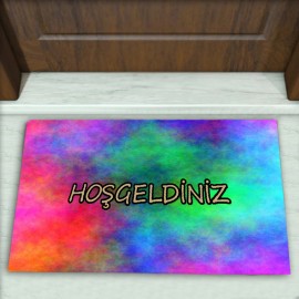 Modern Desenli Dekoratif Kapı Önü Paspası No: 1097