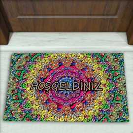 Modern Desenli Dekoratif Kapı Önü Paspası No: 1098