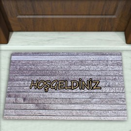 Parke Desenli Dekoratif Kapı Önü Paspası No: 1104