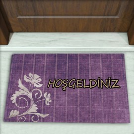 Çiçek Desenli Dekoratif Kapı Önü Paspası No: 1116