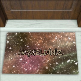 Yıldız Desenli Dekoratif Kapı Önü Paspası No: 1152