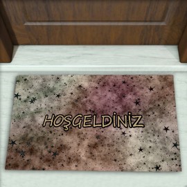Yıldız Desenli Dekoratif Kapı Önü Paspası No: 1153