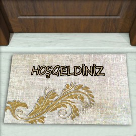 Çiçek Desenli Dekoratif Kapı Önü Paspası No: 1162