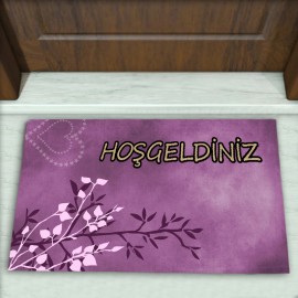 Çiçek Desenli Dekoratif Kapı Önü Paspası No: 1165