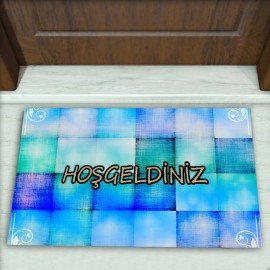Geometrik Desenli Dekoratif Kapı Önü Paspası No: 1166