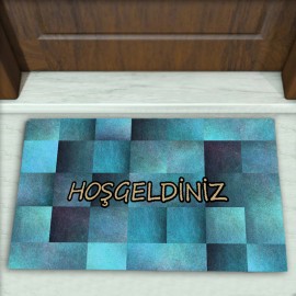 Geometrik Desenli Dekoratif Kapı Önü Paspası No: 1178