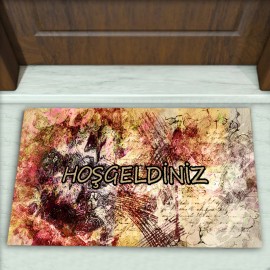 Modern Desenli Dekoratif Kapı Önü Paspası No: 1188