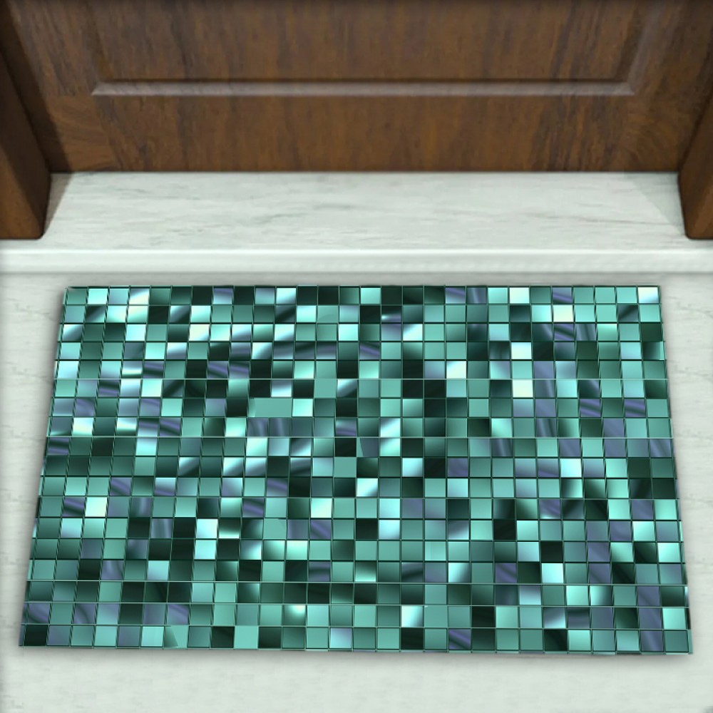 Geometrik Desenli Dekoratif Kapı Önü Paspası No: 1202