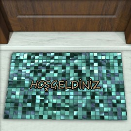 Geometrik Desenli Dekoratif Kapı Önü Paspası No: 1202