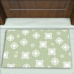 Geometrik Desenli Dekoratif Kapı Önü Paspası No: 1219