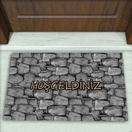 Taş Desenli Dekoratif Kapı Önü Paspası No: 1228