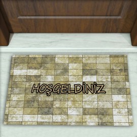 Taş Desenli Dekoratif Kapı Önü Paspası No: 1229