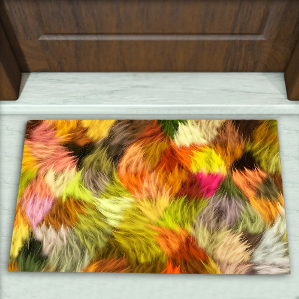 Tüy Desenli Dekoratif Kapı Önü Paspası No: 1230