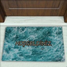 Deniz Desenli Dekoratif Kapı Önü Paspası No: 1233