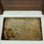 Modern Eskitme Desenli Dekoratif Kapı Önü Paspası No: 1252