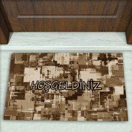 Modern Desenli Dekoratif Kapı Önü Paspası No: 1271