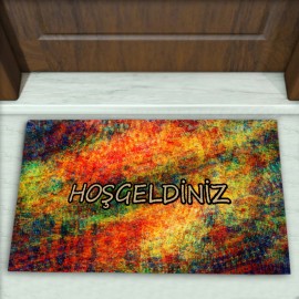 Modern Desenli Dekoratif Kapı Önü Paspası No: 1277