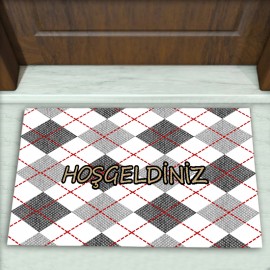 Geometrik Desenli Dekoratif Kapı Önü Paspası No: 1301