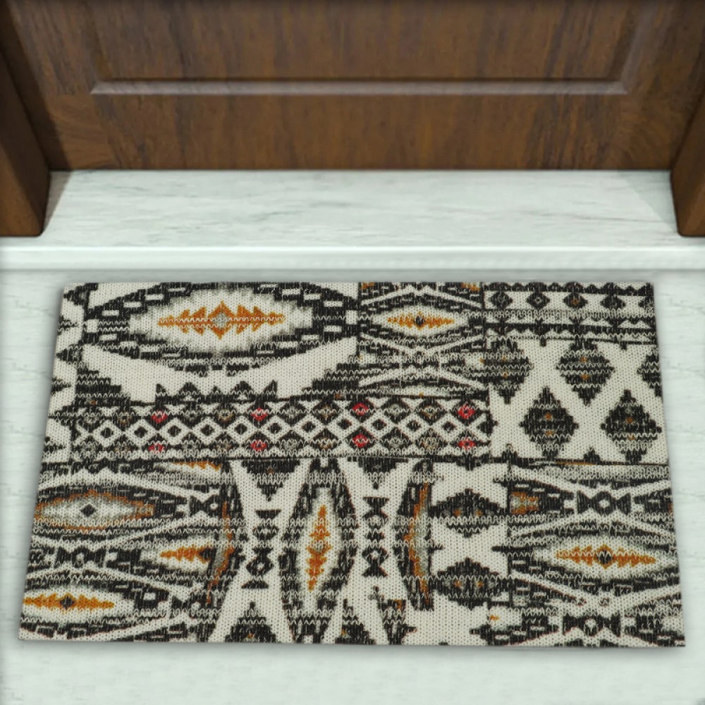 Geometrik Desenli Dekoratif Kapı Önü Paspası No: 1304