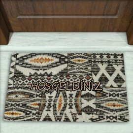 Geometrik Desenli Dekoratif Kapı Önü Paspası No: 1304