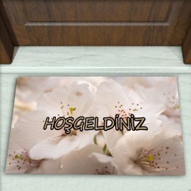 Çiçek Desenli Dekoratif Kapı Önü Paspası No: 1321