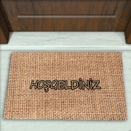 Hasır Desenli Dekoratif Kapı Önü Paspası No: 1361