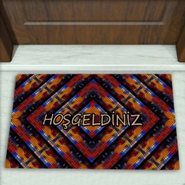 Modern Desenli Dekoratif Kapı Önü Paspası No: 1362