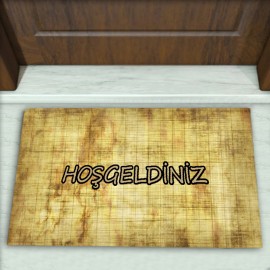 Modern Eskitme Desenli Dekoratif Kapı Önü Paspası No: 1408