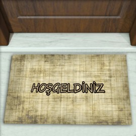 Modern Eskitme Desenli Dekoratif Kapı Önü Paspası No: 1409