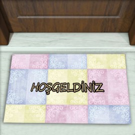 Geometrik Desenli Dekoratif Kapı Önü Paspası No: 1430