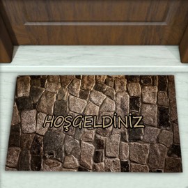 Taş Desenli Dekoratif Kapı Önü Paspası No: 1435