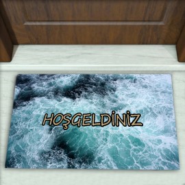 Deniz Desenli Dekoratif Kapı Önü Paspası No: 1461