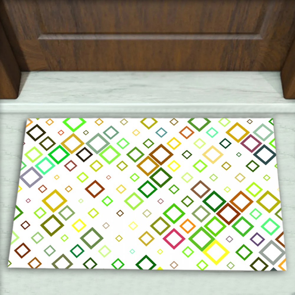Geometrik Desenli Dekoratif Kapı Önü Paspası No: 1465