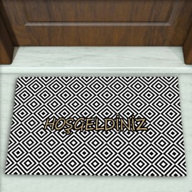 Geometrik Desenli Dekoratif Kapı Önü Paspası No: 1466