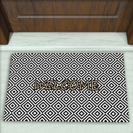 Geometrik Desenli Dekoratif Kapı Önü Paspası No: 1466