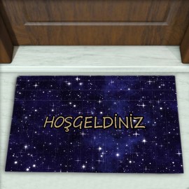 Yıldız Desenli Dekoratif Kapı Önü Paspası No: 1471