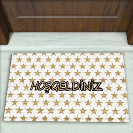 Yıldız Desenli Dekoratif Kapı Önü Paspası No: 1472