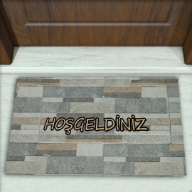 Taş Desenli Dekoratif Kapı Önü Paspası No: 1481