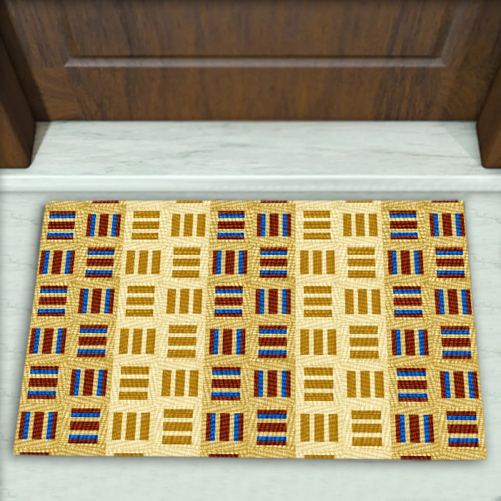 Geometrik Desenli Dekoratif Kapı Önü Paspası No: 1500