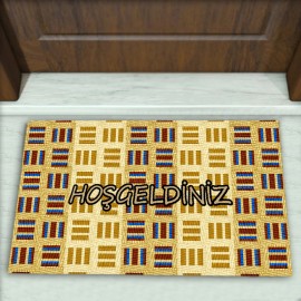 Geometrik Desenli Dekoratif Kapı Önü Paspası No: 1500