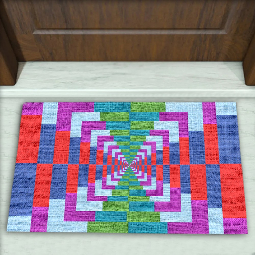 Geometrik Desenli Dekoratif Kapı Önü Paspası No: 1513