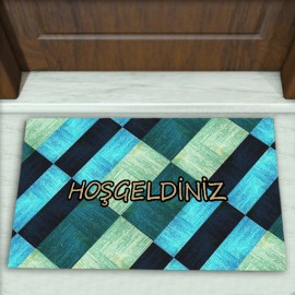 Geometrik Desenli Dekoratif Kapı Önü Paspası No: 1527